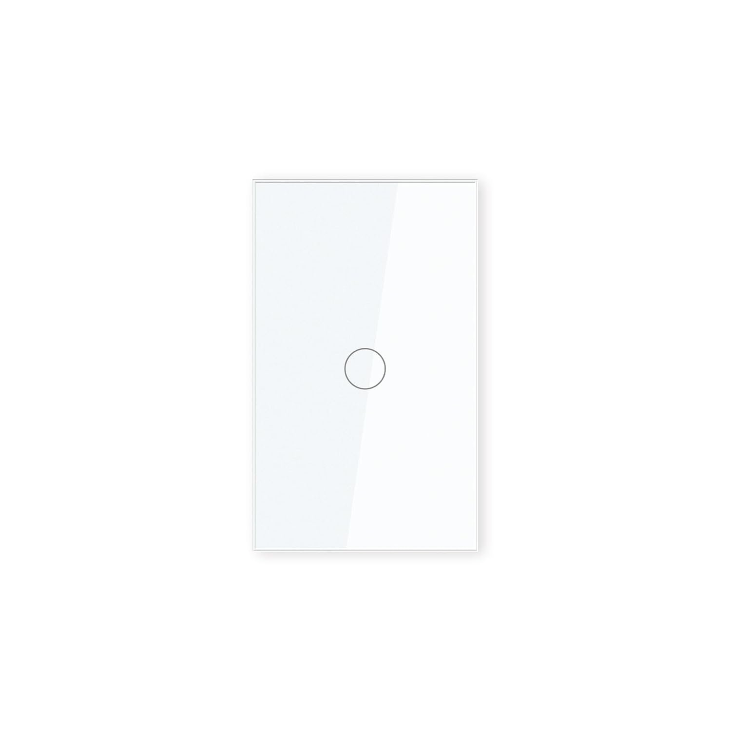 Zigbee Smart Switch Neutral Wire Required Need Zigbee Hub,4.65 X 2.83 X 1.34 Inches Wall Switch,110–220V 50/60Hz,2.4GHz Work with Tuya/Smart Life/Alexa,Glass Panel,White 1-Button