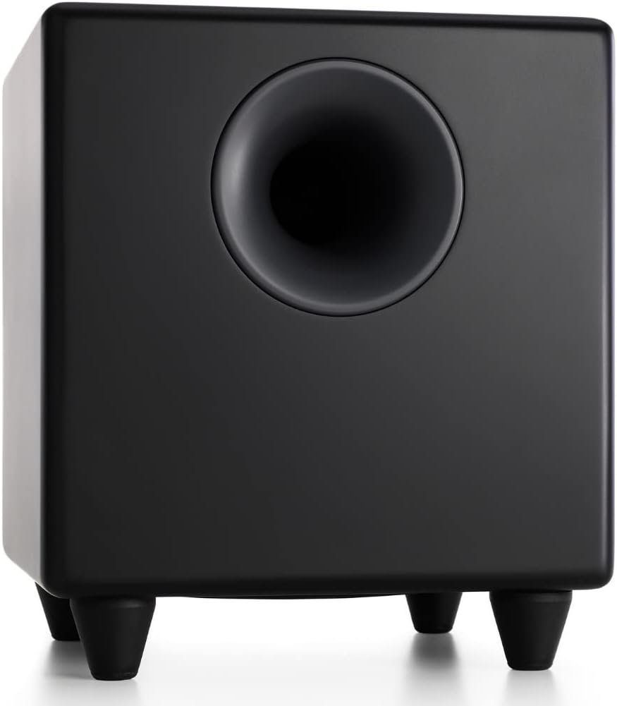 Audioengine S8 Powered Subwoofer – 8 Inch Subwoofer, 250W Down Firing Speakers for PC, Home Theaters, Movie Lovers & Studios, Wireless Ready with Sleep Mode