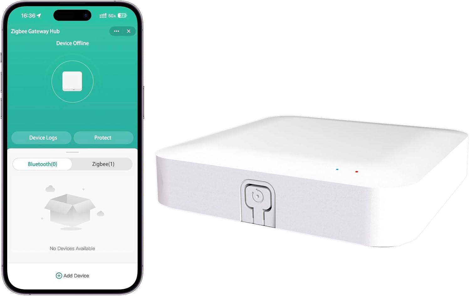 Tuya ZigBee 3.0 Hub/Wireless Gateway (Only 2.4Ghz), WiFi Smart Home Bridge Remote Controller,Work with Tuya ZigBee Smart Device, White