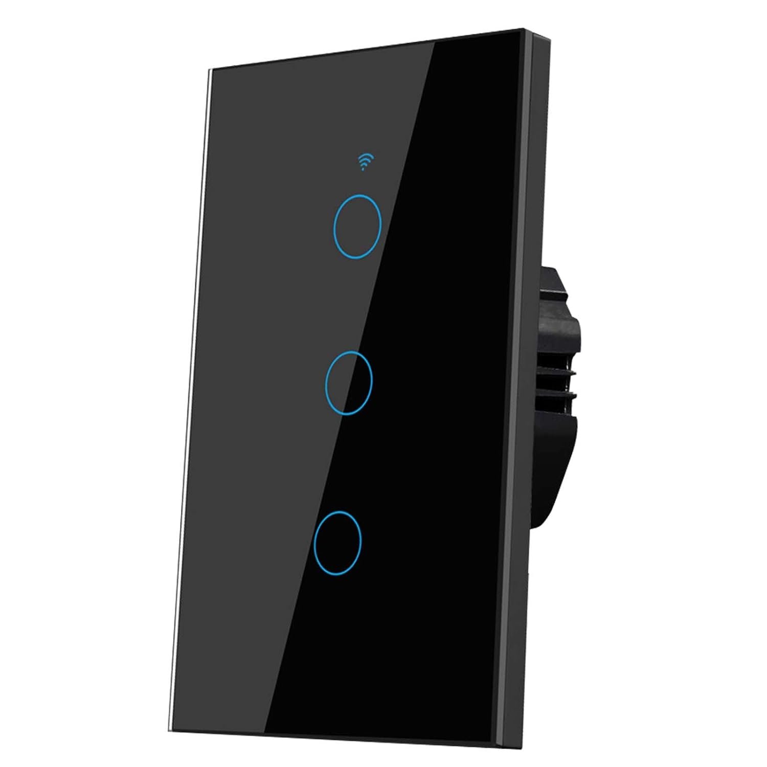 2.4GHz WiFi Smart Wall Touch Light Switch (Glass Panel, Alexa Multi-Control Compatible, Compatible with Multiple Platforms) (Wall Switch 3 Gang)