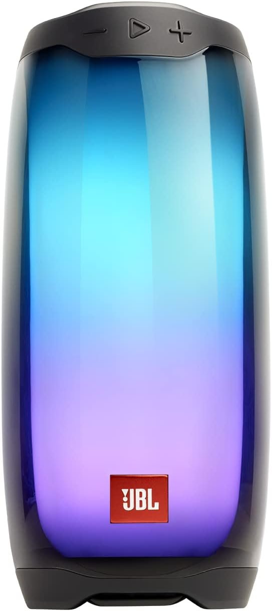 JBL Pulse 4 Waterproof Portable Bluetooth Speaker with Light Show – Black