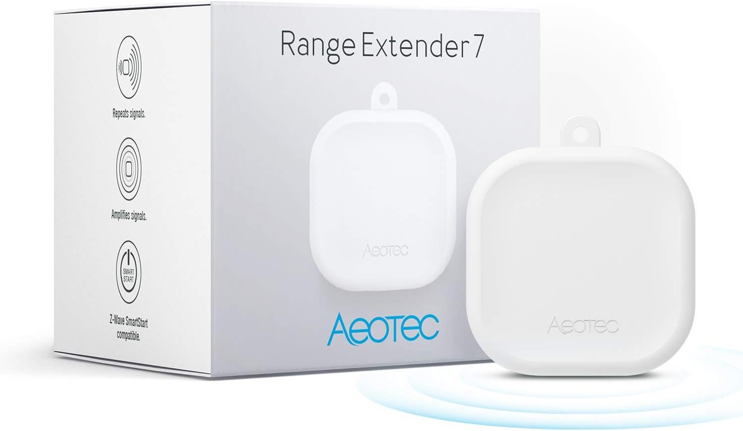 Z-Wave Hub Range Extender – Aeotec Range Extender 7 – Improves Performance and Range of Your Z-Wave Hub – SmartThings, Hubitat, Alarm.com, Ring, and More – Gen7 (One Pack)