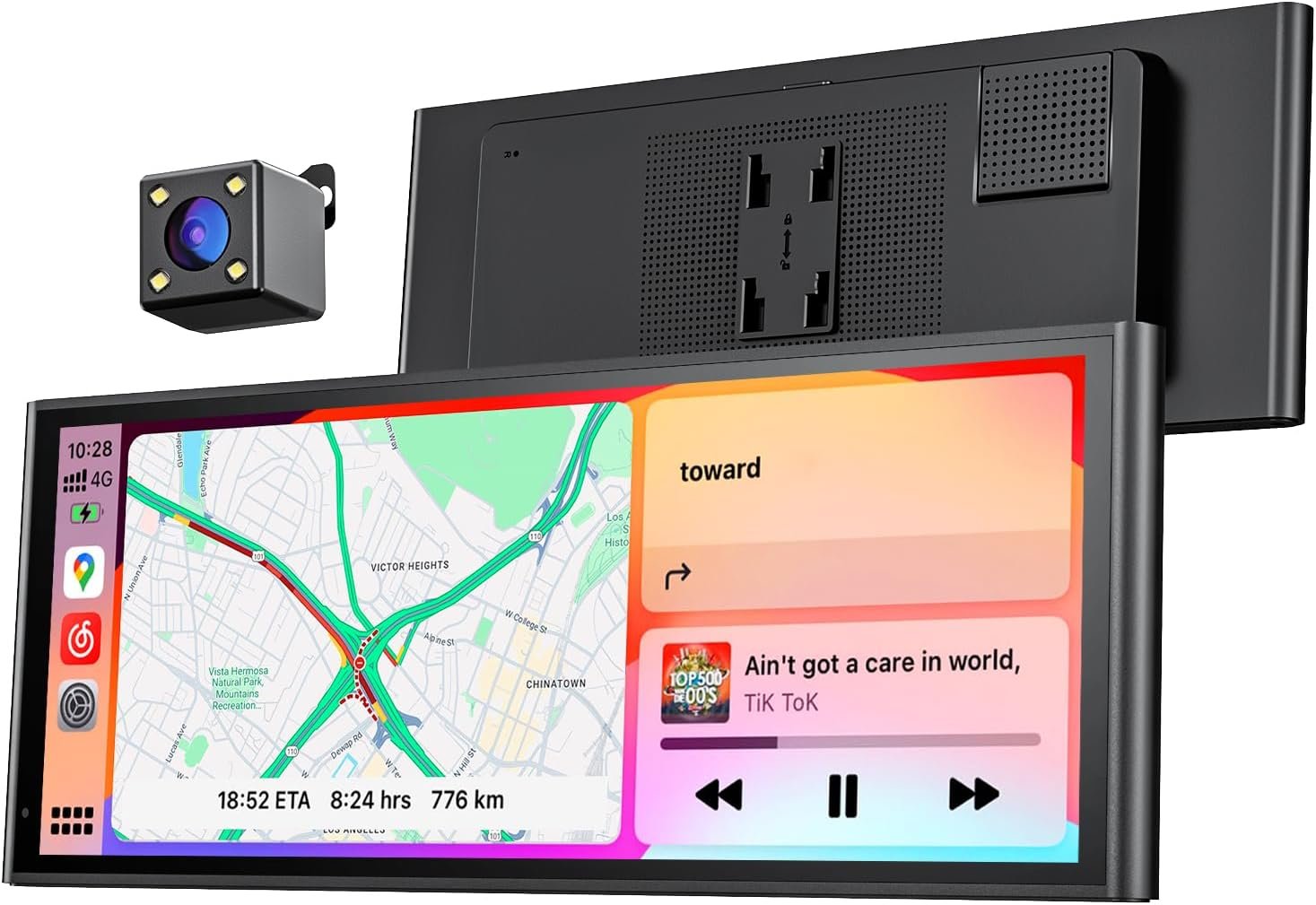 9.26″ Carplay Screen for Car, Wireless Portable Car Play Screen for Apple CarPlay & Android Auto, OTA Updates, Backup Camera, Bluetooth 5.0, Mirror Link, Voice Control, GPS Navigation, FM