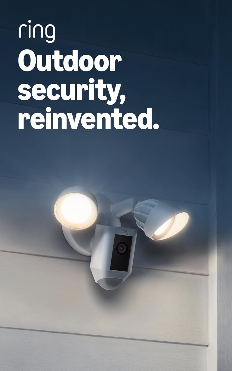 Ring Floodlight Cam Wired Plus (newest model), Outdoor home or business security with motion-activated 1080p HD video and floodlights, Black
