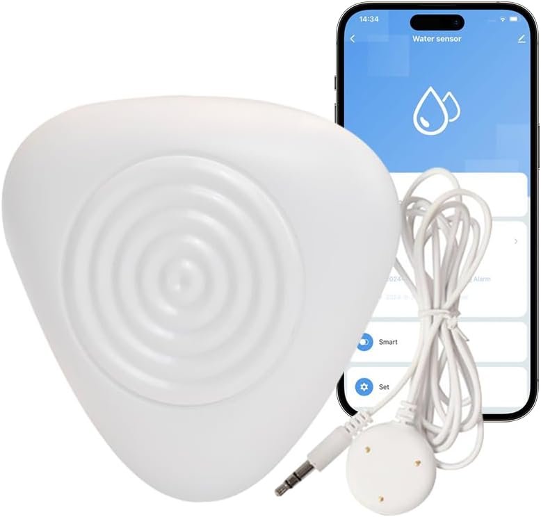 NEO Zigbee Water Sensor, Smart Water Leak Detector for Home, Requires Zigbee Hub, Compatible with SmartThings and Home Assistant (ZHA & Z2M)