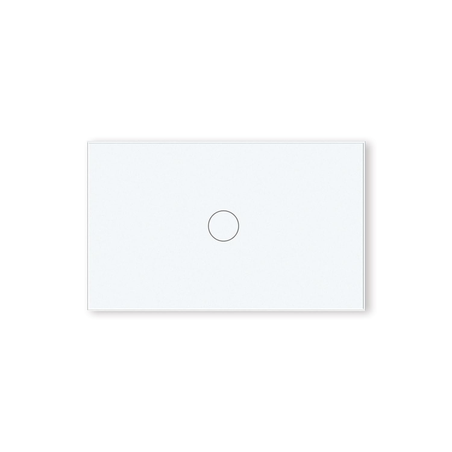 Smart Switch,4.65 X 2.83 X 1.34 Inches,2.4GHz Wi-Fi Light Switch,Neutral Wire Required,APP Control and Voice Control,Work with Tuya/Smart Life/Alexa,Tempered Glass Panel,White 1 Button