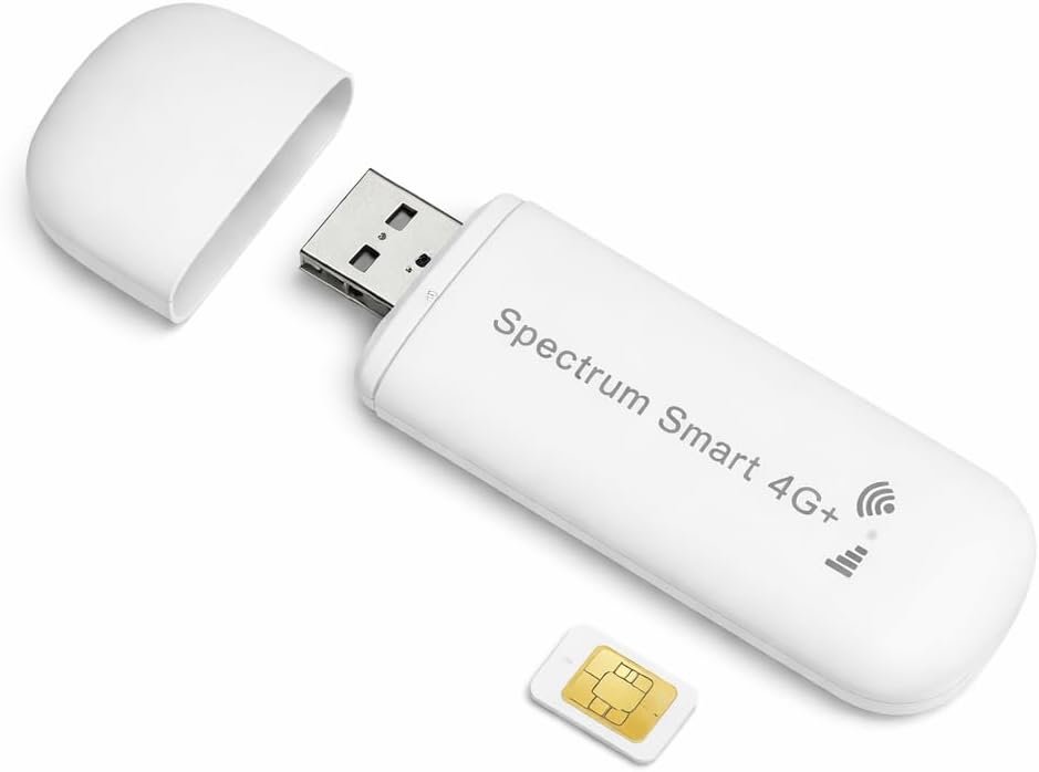 4G LTE USB Cellular WiFi Hotspot with SIM Card – Creates WiFi from Mobile Data, Not a USB WiFi Adapter – Portable Travel Modem – North America/EU – Subscription Required