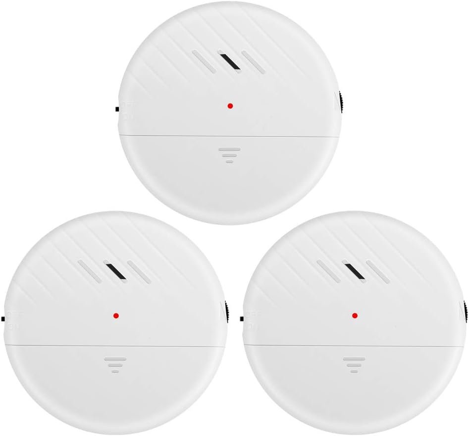 Window Vibration Alarm, 3Pack 125dB Loud Ultra-Slim Anti-Theft Alarm for Door and Window Glass Break Sensor Alert with Adjustable Sensitivity (3, White)