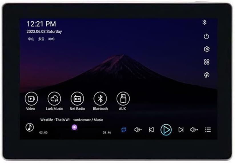 7 Inch Android 11 Smart Home Background Music Panel Stereo Sound WiFi Bluetooth Audio (B)