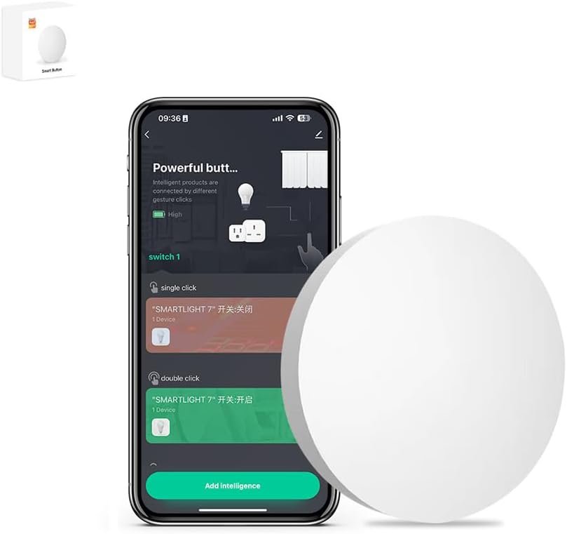 ZigBee3.0 Smart Remote Button Tuya Scene Remote, Need Zigbee Hub, Smart Switch ZigBee Remote Work with Tuya Smart Life APP (1)