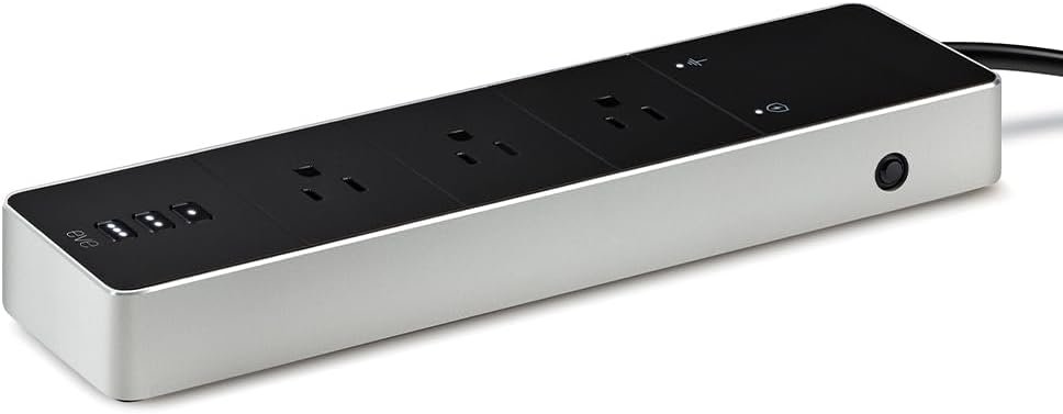 Eve Energy Strip – Smart Triple Outlet & Power Meter for Apple Home, Built-in Schedules & Switches, Surge Protection, overcurrent Protection, overvoltage Protection, Energy metering