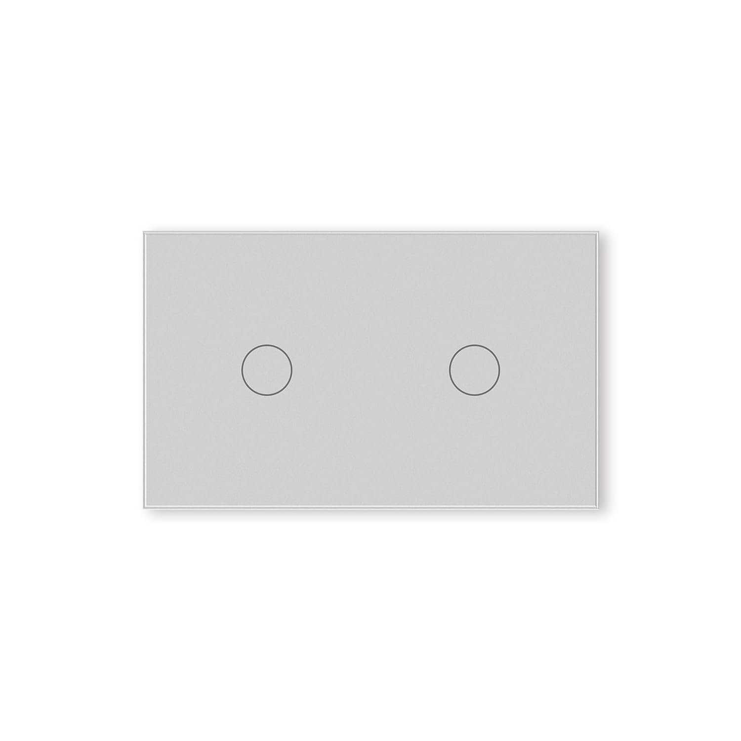 Smart Switch,4.65 X 2.83 X 1.34 Inches,2.4GHz Wi-Fi Light Switch,Neutral Wire Required,APP Control and Voice Control,Work with Tuya/Smart Life/Alexa,Tempered Glass Panel,Grey 2 Button