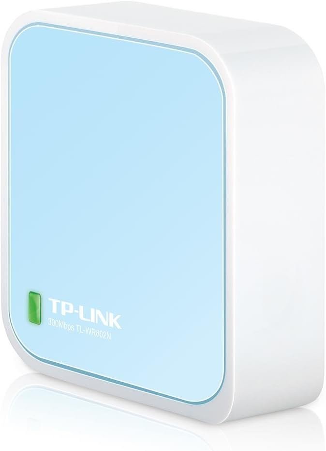 TP-Link N300 Wireless Portable Nano Travel Router(TL-WR802N) – WiFi Bridge/Range Extender/Access Point/Client Modes, Mobile in Pocket