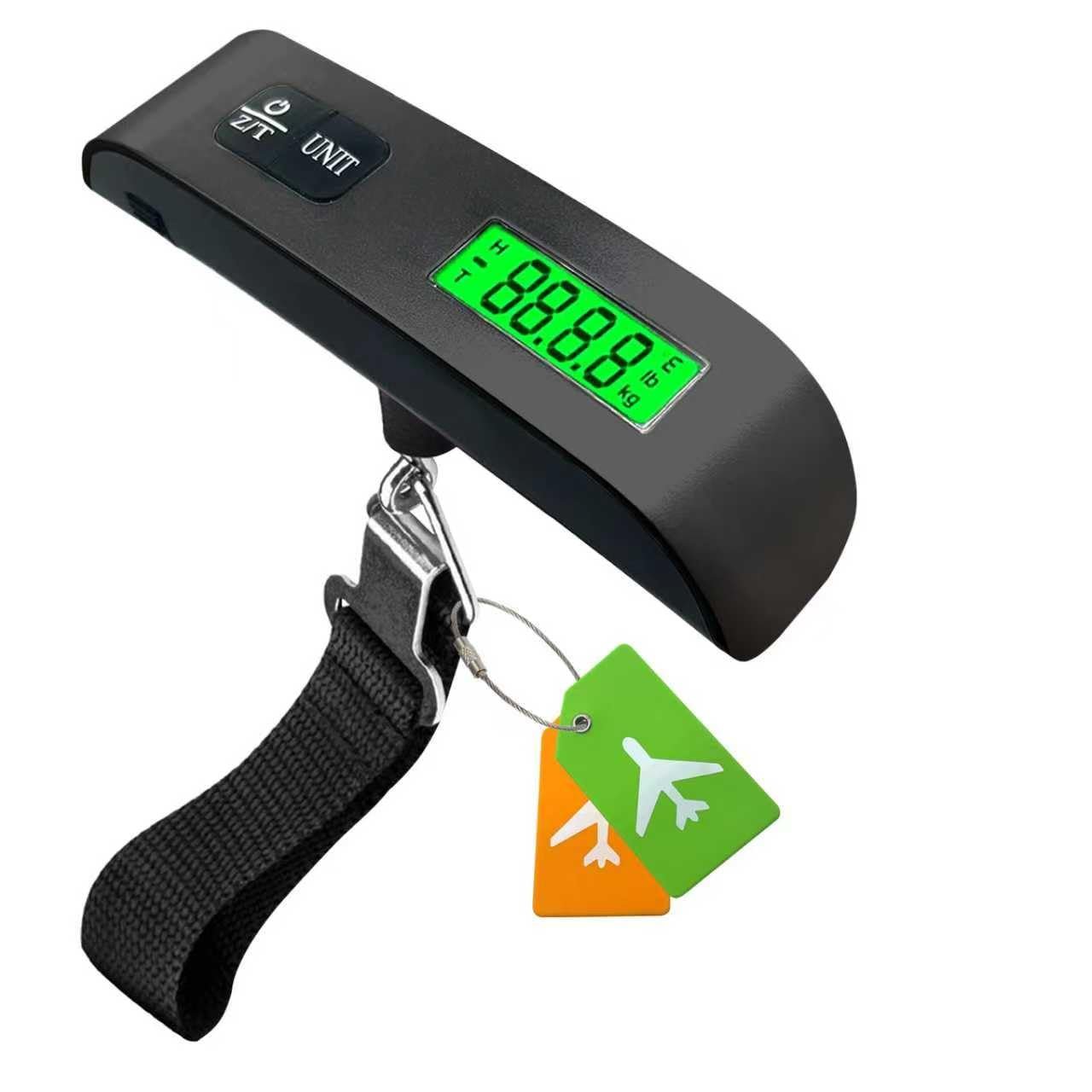 Luggage Scale, Portable Luggage Weight Scale with 2 Luggage Tags, LCD Weight Display and 4 Unit Switching Functions, 110lb Luggage Scale Travel Digital for Luggage, Travel,Backpacks, Handbags(Black)