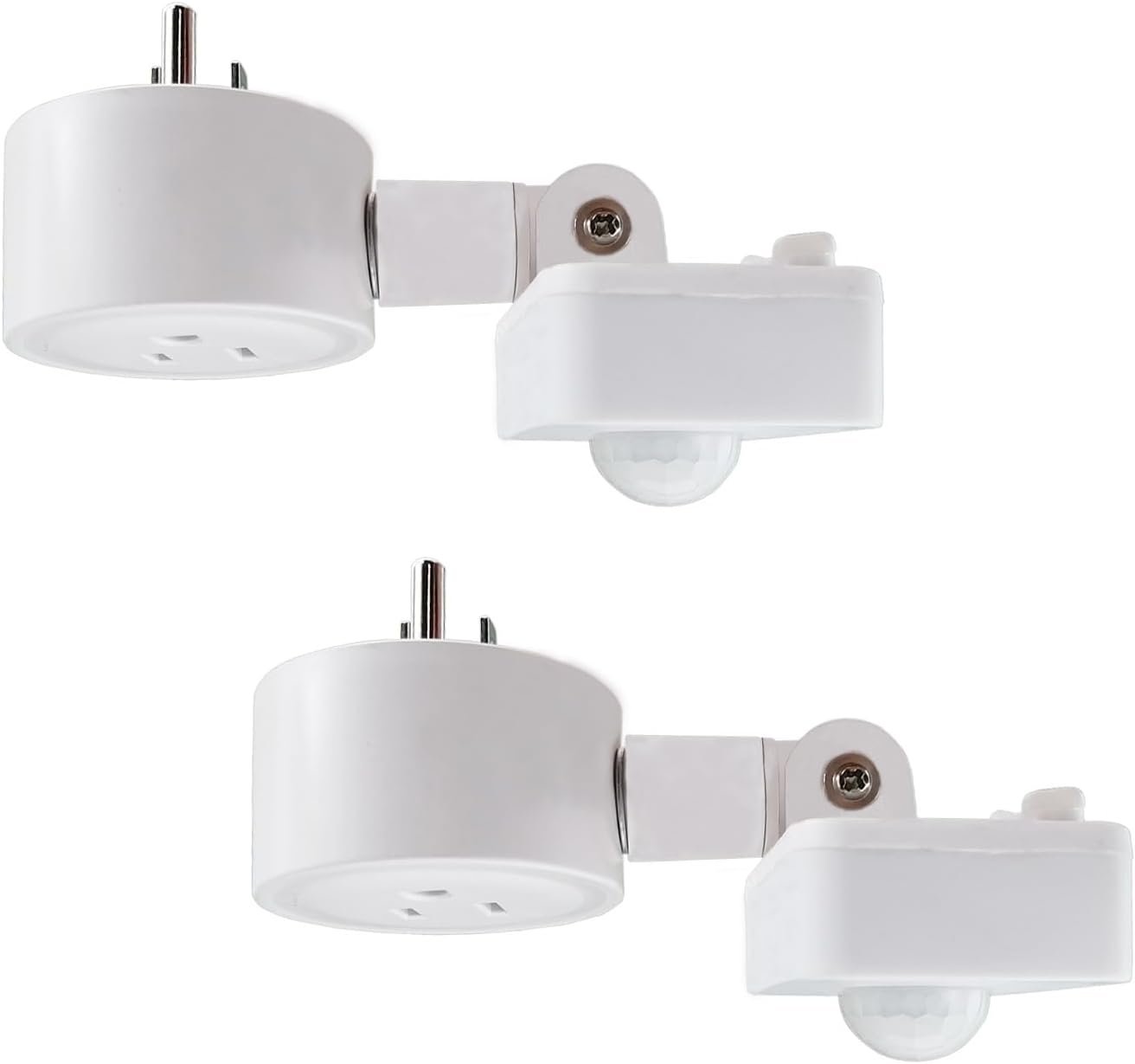 Motion Sensor Switch Indoor Plug in Motion Sensor Light Sockets Adjustable Motion Activated Detector Plug Outlet for Basement,Garage,Pantry (2 Pack)