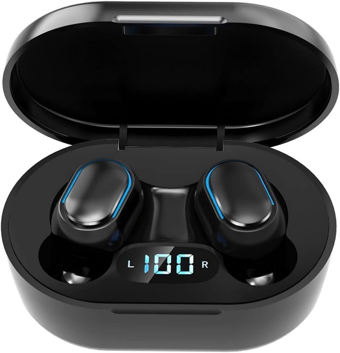 Wireless Headphones, True Wireless Earbuds with Led Display Charging Case, HD HiFi Stereo, Smart Control, Built-in Mic, IPX7 Waterproof Bluetooth Earphones for Andriod/iOS