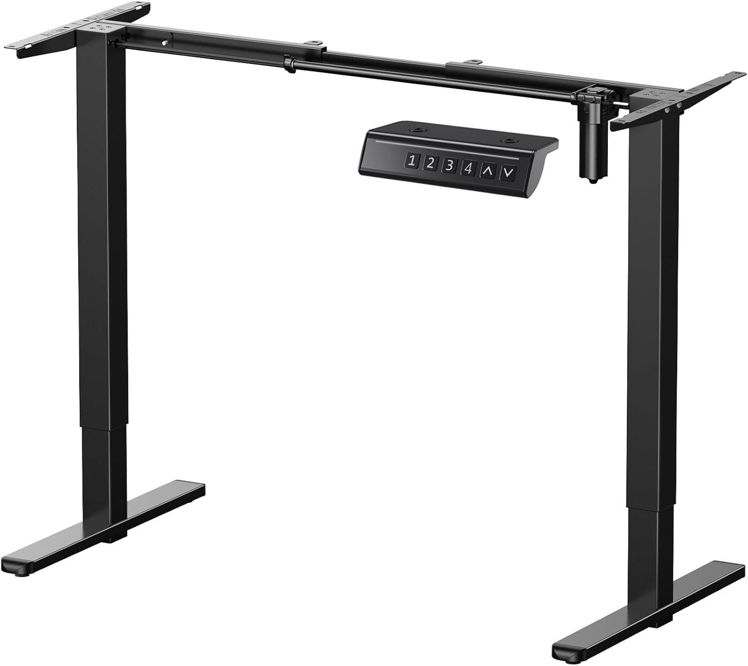 ErGear Electric Standing Desk Legs, 4 Memory Height Settings Height Adjustable Desk Frame, Sit Stand Table Legs Up to 47.2″, Ergonomic Stand up Converter Base Workstation, Black Frame Only