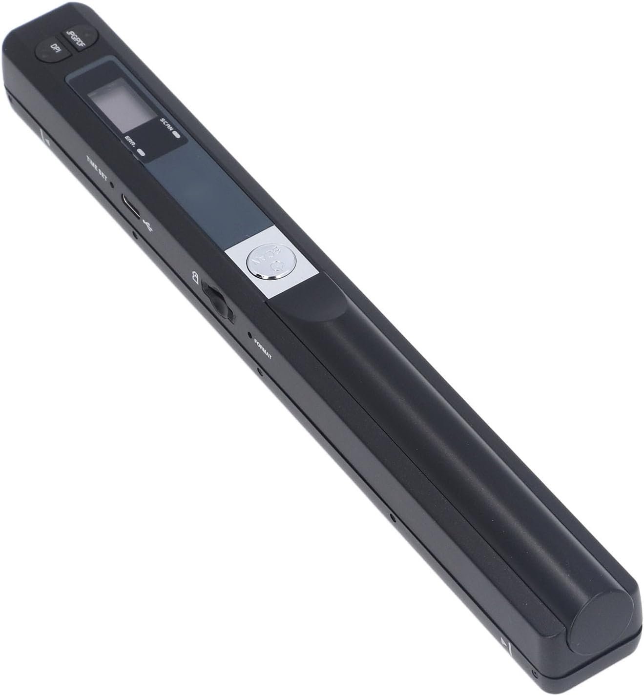 Portable Document Scanner, 900DPI Resolution for A4/Receipts, JPG/PDF Format, Handheld Photo Scanner for Laptop, Driver-Free Plug-and-Play, Includes USB Cable and CD (Black)