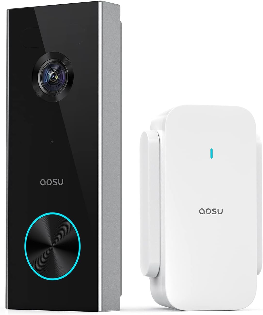 aosu Doorbell Camera Wireless, Battery-Powered Video Doorbell, 2K Resolution,Support Local Storage,166° Ultra Wide Angle,180-Day Battery Life, AI Detection, Work with Alexa & Google