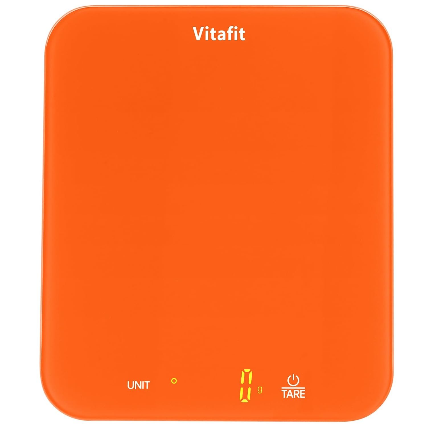 Vitafit 33lb/15kg Digital Food Scale in High Precision 0.1oz/1g, Our Own Kitchen Scale Professional Factory Since 2001, Kitchen Essentials for Cooking & Baking, LED, 3*AAA Battery, Refreshing Orange
