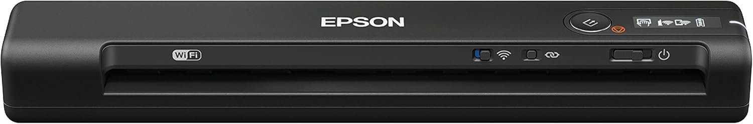 Epson Workforce ES-60W Wireless Portable Sheet-fed Document Scanner for PC and Mac 10.7″ by 1.9″ by 1.4″