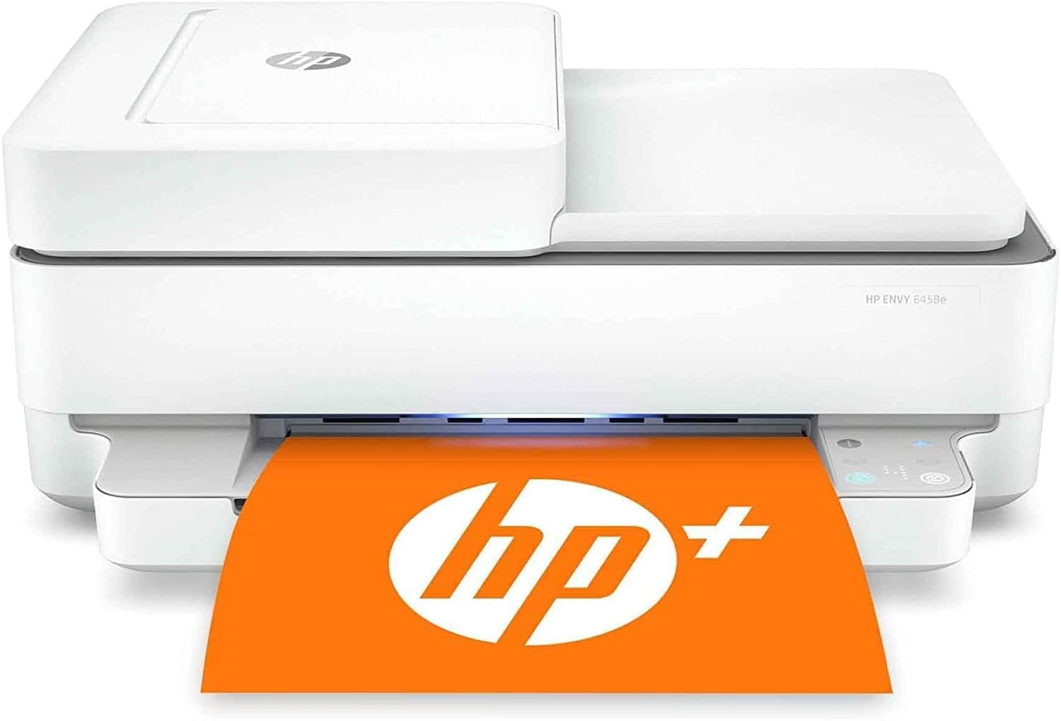 HP Envy 6458e All-in-One Wireless Color Inkjet Printer, Print Copy Scan – 10 ppm, 4800 x 1200 dpi, Auto 2-Sided Printing, 35-Sheet ADF, Dual-Band WiFi, Instant Ink Ready, White (Renewed Premium)
