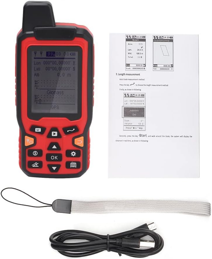 GPS Area Meter Handheld Land Measurement Tool 2.4in LCD Real Time Display for Surveying Farm Lawn Garden Distance