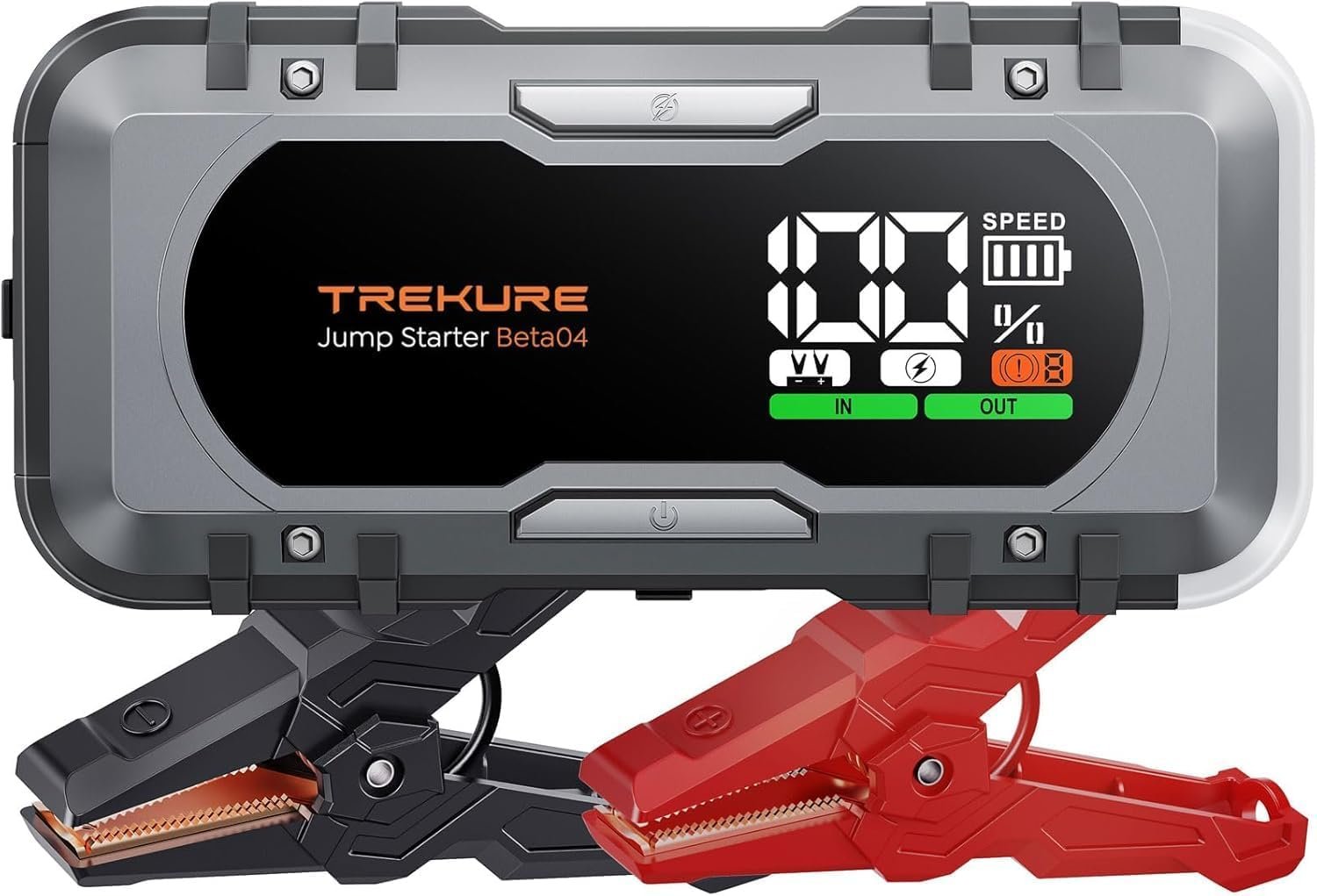 8000A Car Battery Jump Starter, Battery Jumper Starter Portable (All Gas/12L Diesel), 27000mAh 65W Charging Jump Box, Portable Car Jump Starter with 160W DC, 600LM Light, Extended Jumper Cables