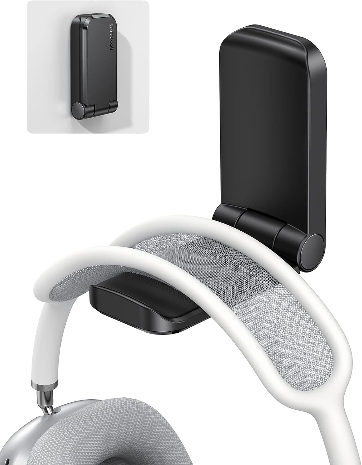 Lamicall Headphone Stand, Sticky Headset Hanger – Adhesive Headphone Holder Hook Mount, Headset Stand Holder Clip Under Desk, Earphone Clamp for Airpods Max, HyperX, Sennheiser, Mother’s Day