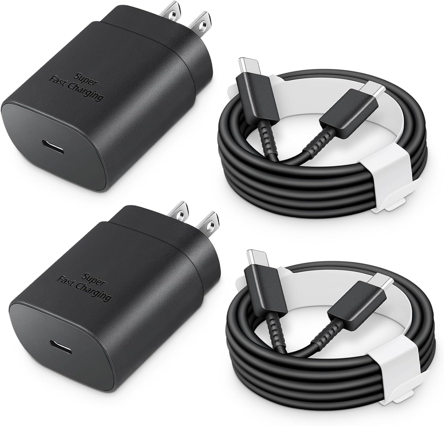 25W USB-C Fast Charger Block with C-to-C Cable [PD PPS Compatible] for Galaxy S24/S23/S22, Pixel 8/7, Z Flip 5, i Phone 17/16/15 – Compact Type C Charger