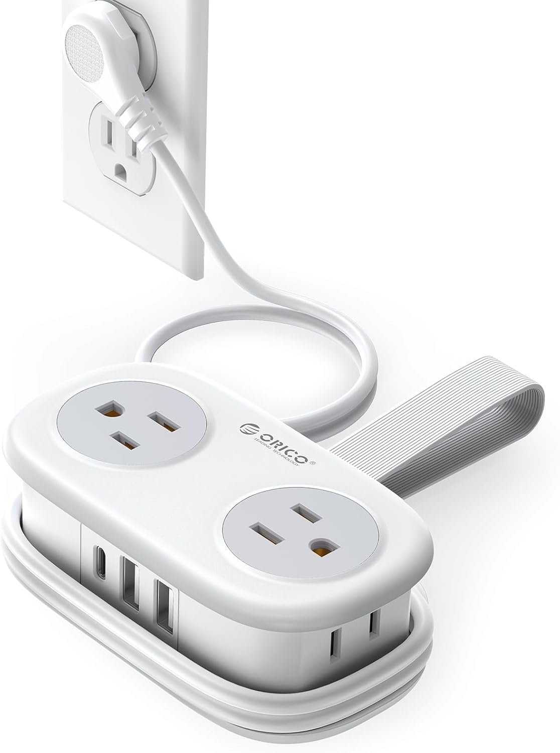 Cruise Approved Travel Power Strip, ORICO 4 Outlets 3 USB Ports (1 USB C) with 4FT Wrapped Short Extension Cord, Compact Power Strip for Hotel Travel Essentials-AP3