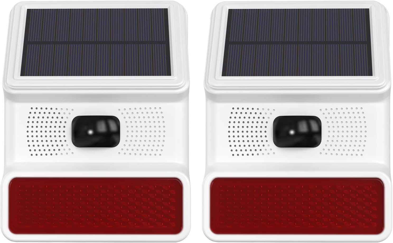 Solar Wireless Motion Sensor Alarm,Driveway Alarm Outdoor Waterproof Alert 120 dB Siren Sound Security System for House Yard Farm, Woods, Farmland,Garage(2 Pack)
