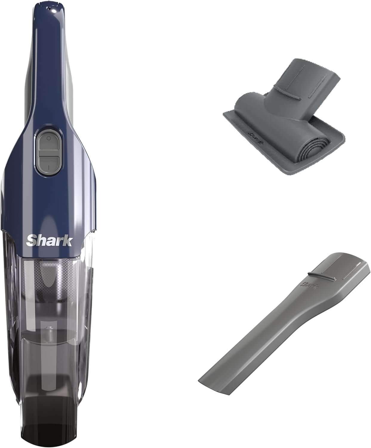 Shark Cyclone PET Handheld Vacuum with 8″ Crevice Tool, HyperVelocity Suction, Navy Blue/Grey, CH701