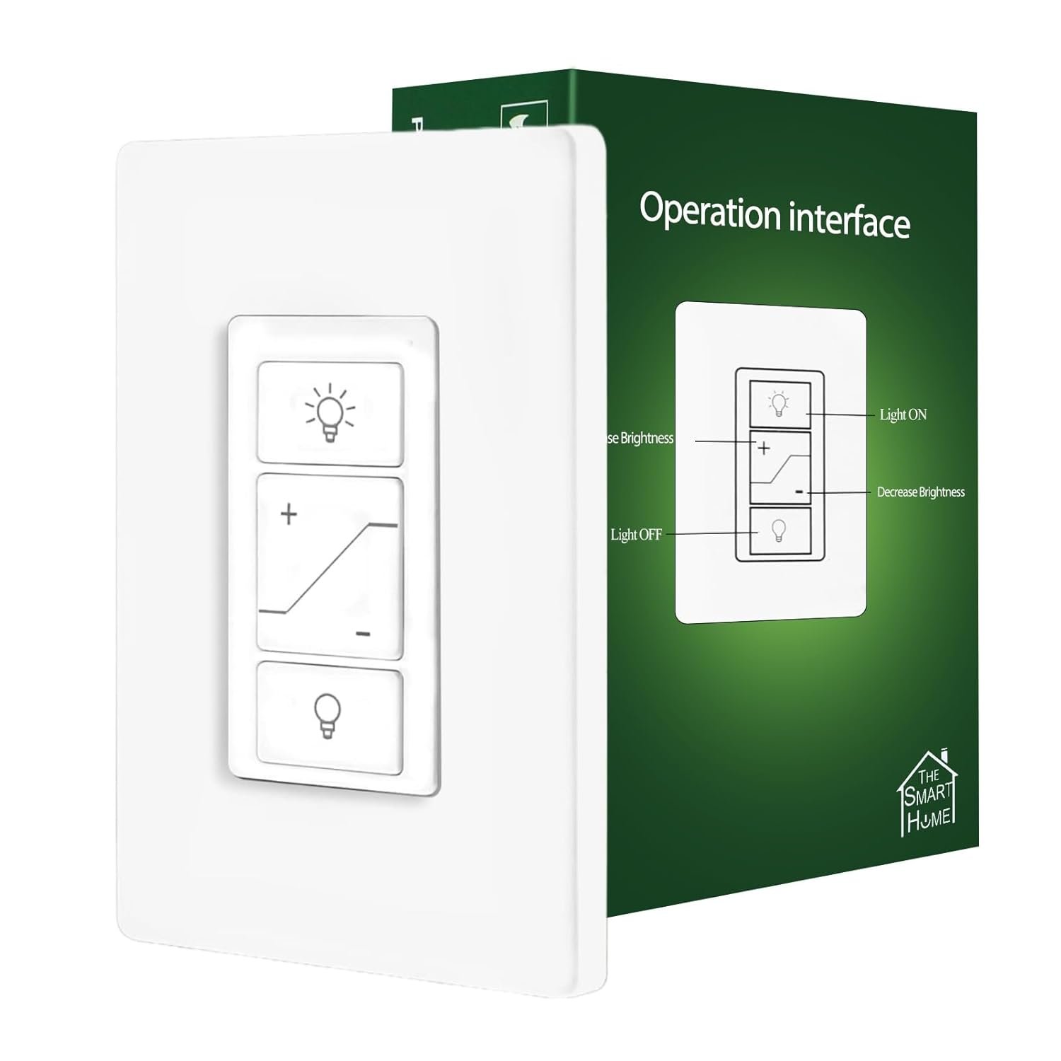 Smart Dimmer Light Switch, Single Pole, Alexa Compatible, No Hub Required, White, Toggle Switch, ON-OFF-ON Operation