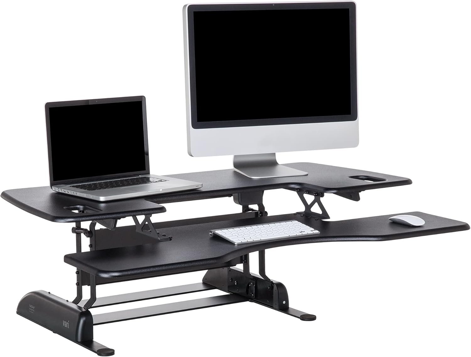 Vari VariDesk Pro Plus 48 – Adjustable Desk Converter with 11 Height Settings – Laptop Sit Stand Desk Riser for Home Office, Table Tops, Workspace – Fully Assembled with Spring Loaded Lift – Black