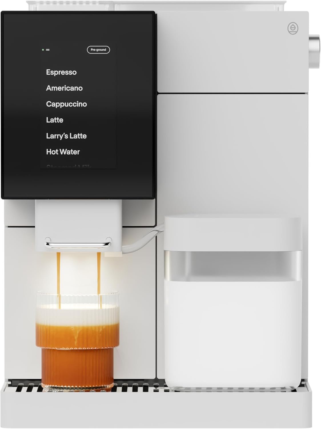 Terra Kaffe Super Automatic Espresso Machine – App-Enabled Coffee Machine – Auto Wake & Sleep – All Milk Types – Roaster-Approved Espresso Settings – Cappuccino Machines for Home – White TK-02