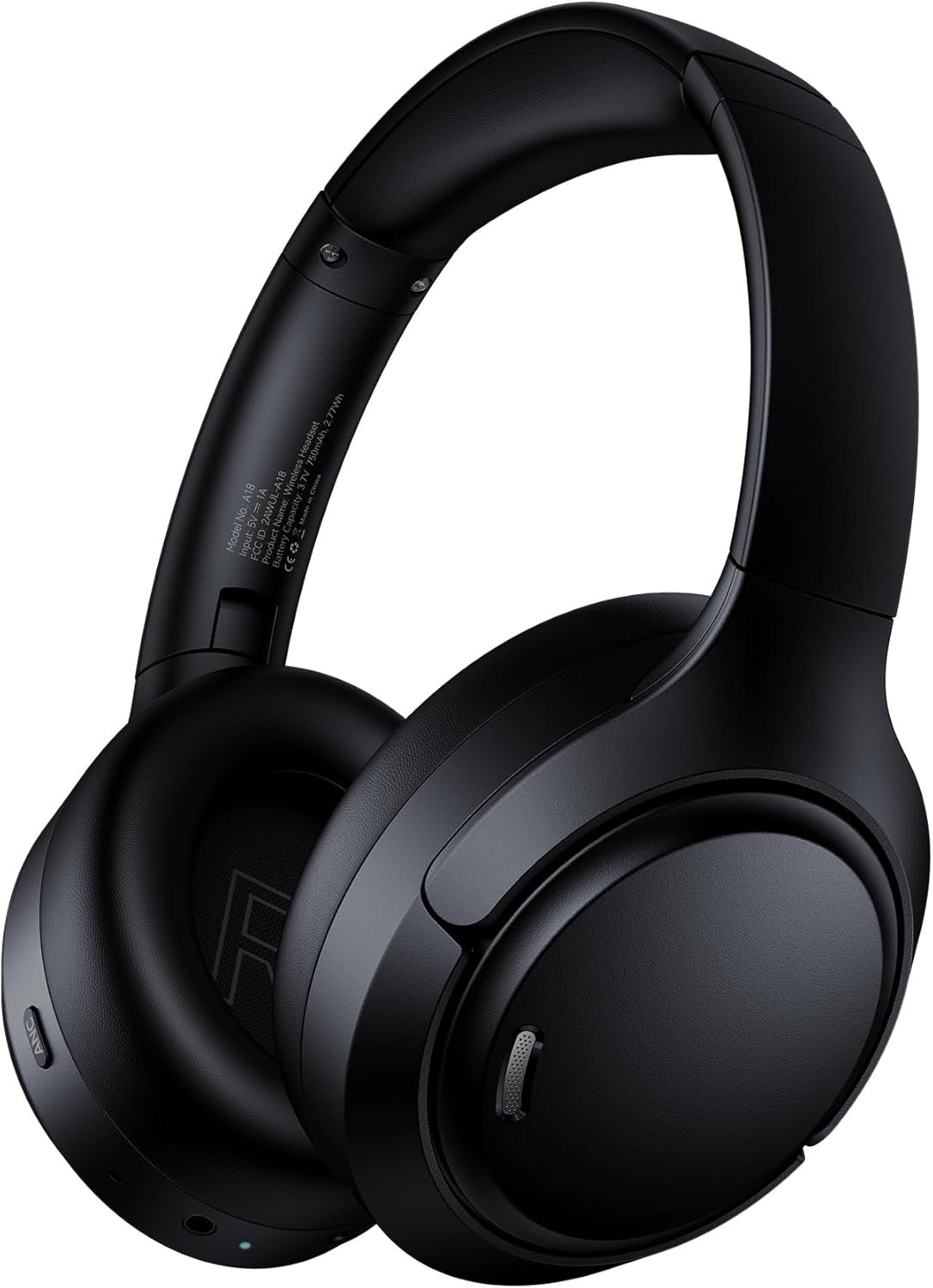 TAGRY Hybrid Active Noise Cancelling Headphones Bluetooth 6.0 Headphones Transparency Mode ANC Headphone Dark Black