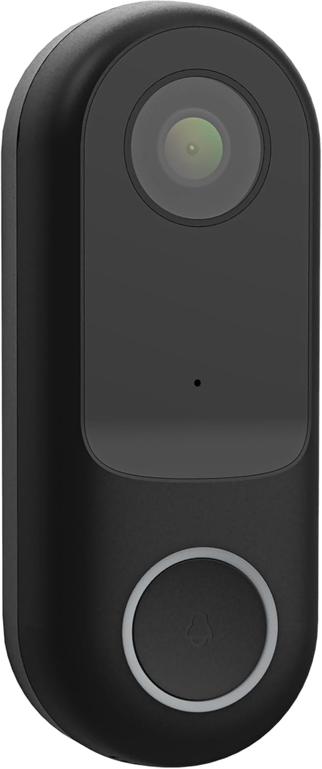 Feit Electric Smart Doorbell Camera with SD Card, 1080p HD Video, Motion Alerts, Night Vision 30ft, 2-Way Audio, Wired (No Battery), 2.4GHz Wi-Fi, Local SD Storage, No Subscription, App Control