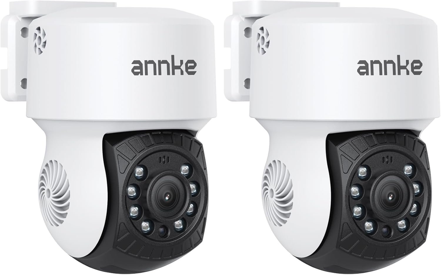 ANNKE 2Pack 1080P 2MP AHD CCTV Home Surveillance Dome Wired PT Camera with 350° pan and 90° tilt, 100ft IR Night Vision, IP65 Weatherproof Security Add–On Cam for Outdoor, Wide Compatibility – APT200