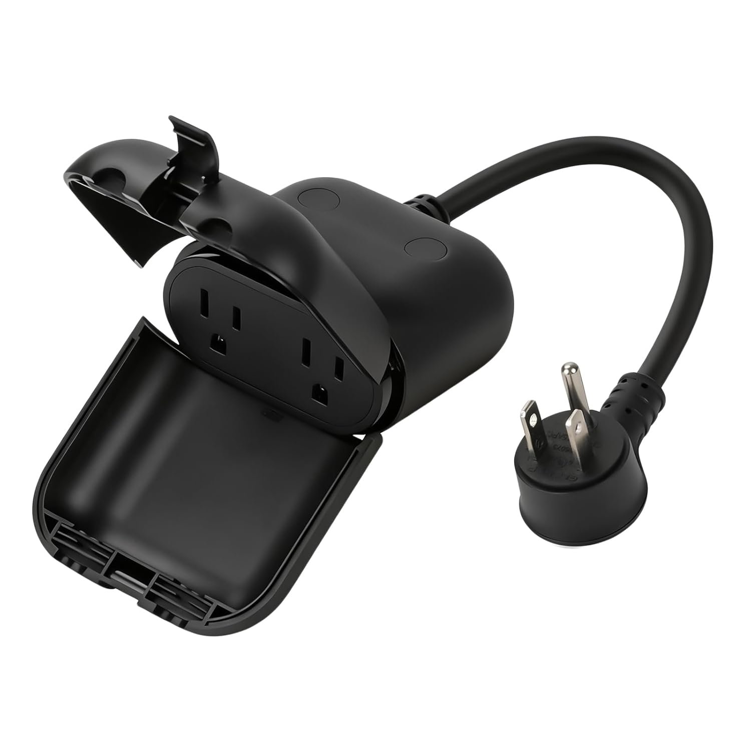 EP Outdoor Smart Plug, Waterproof IP66 WiFi Plug with 2 Individually Sockets, Compatible with Alexa & Google Assistant, Smart Outdoor Outlet for String Lights, UL Certified, Black