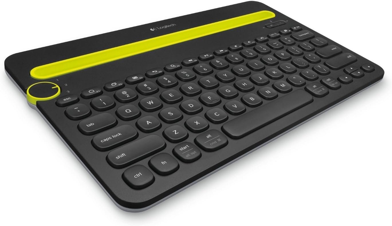 Logitech K480 Wireless Multi-Device Keyboard for Windows, macOS, iPadOS, Android or Chrome OS, Bluetooth, Compact, Compatible with PC, Mac, Laptop, Smartphone, Tablet – Black