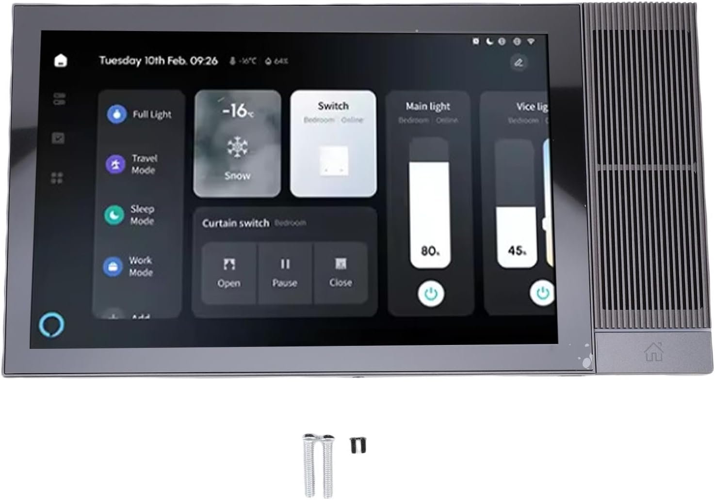 GOWENIC Smart Home Control Panel, 8 Inch Touch Screen with Voice Control and, for Tuya Smart Life App, Wall Mounted Central Controller