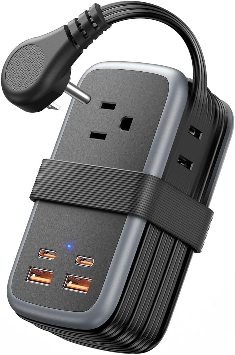 NTONPOWER GAN Ultra 65W USB Fast Charging Station, 7 in 1 Travel Power Strip with 3 Outlets 4 USB (2 C), Extension Cord 4ft, Travel Essentials, Cruise Essentials 2026,Compatible with MacBook, iPhone