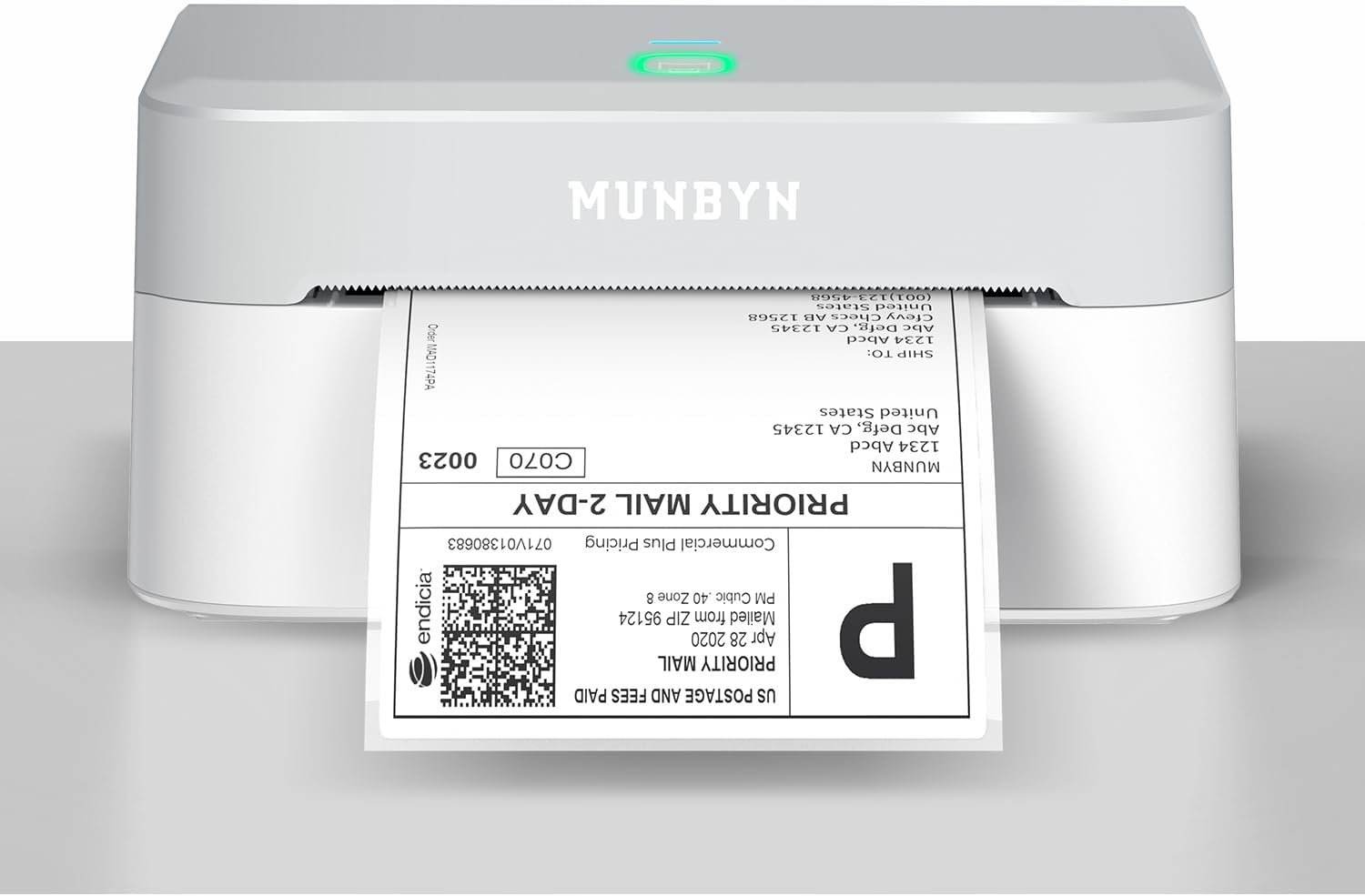 MUNBYN Bluetooth Thermal Label Printer RW403B, Wireless 4×6 Shipping Label Printer for Small Business, Compatible with Android, iPhone, Windows, Mac, Chromebook, Print Width 1.57″-4.25″ (Grey)