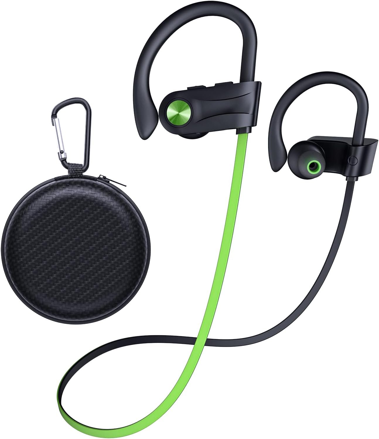 JOYWISE Bluetooth Headphones, Wireless Earbuds IPX7 Waterproof Bluetooth 5.3 Headphones with 16Hrs Playtime Stereo Bass Headsets with Mic Running Headsets with Earhooks for Sports Running Workout
