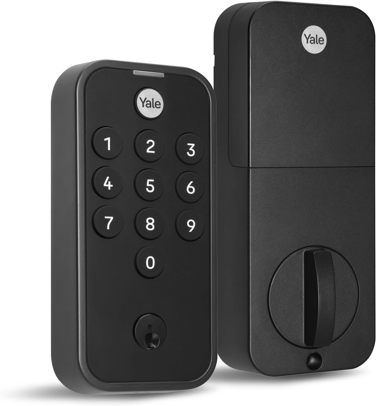 Yale Black Suede Code Keypad Deadbolt Front Door Lock for Keyless Entry, YED210-NR-BSP