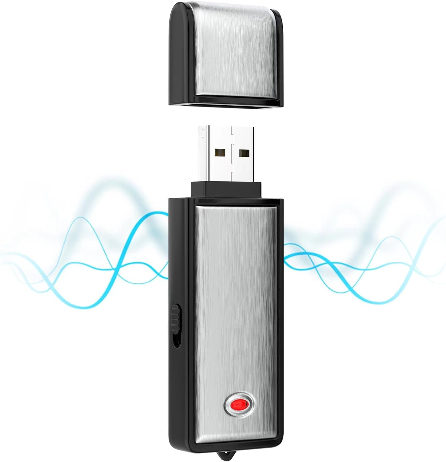 16G Voice Recorder, Digital Audio Recorder with 550 Hours Recording Capacity Noise Reduction USB Recording Device Rechargeable Voice Recorder for Lecture,Interview,Meeting Class