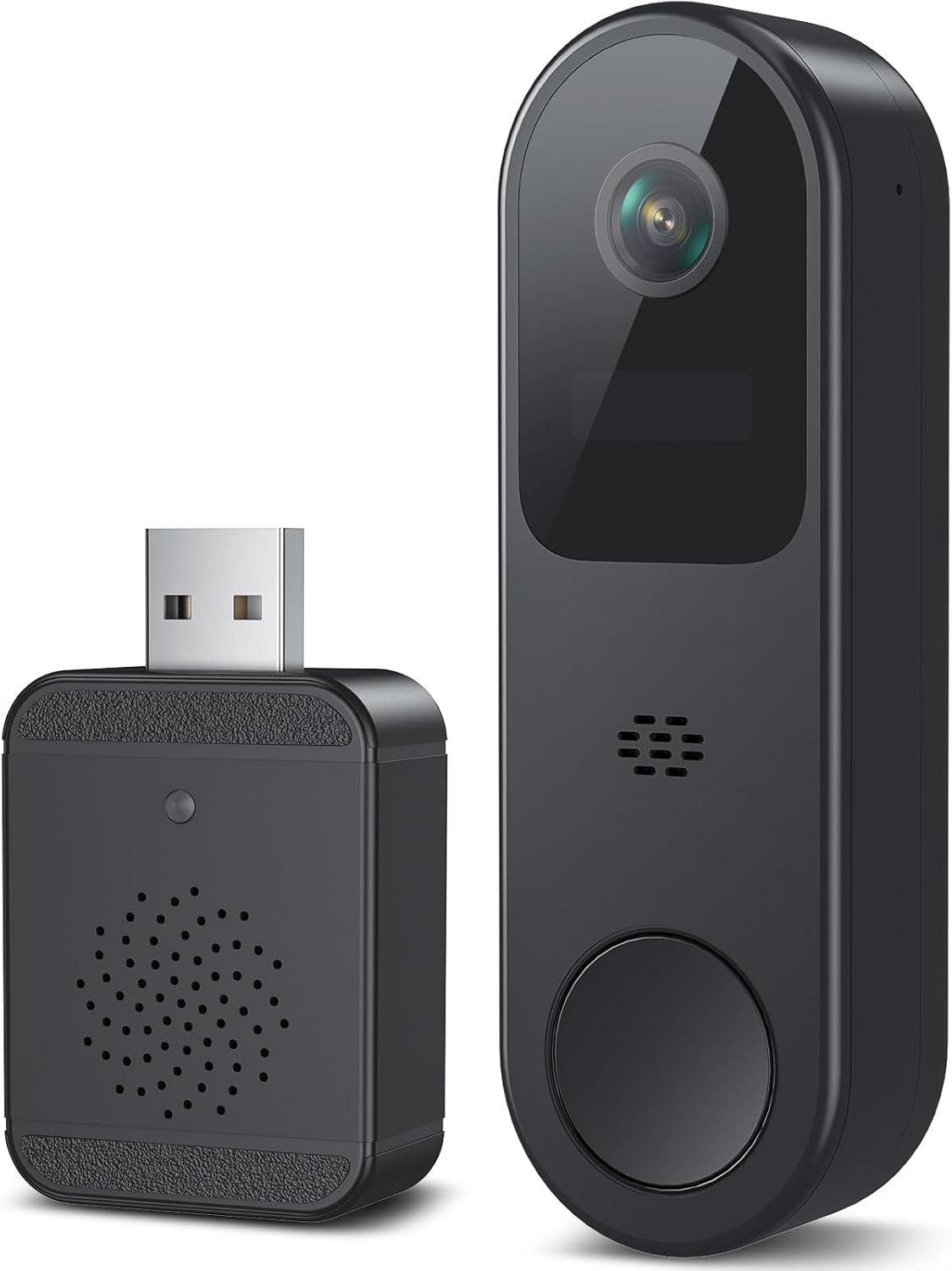 2K HD Battery Doorbell Camera Wireless with Ring Chime, Smart Video Doorbell with Two-Way Talk, Secure Cloud Storage, AI Detection and Instant Alerts, Night Vision, Compatible with Alexa