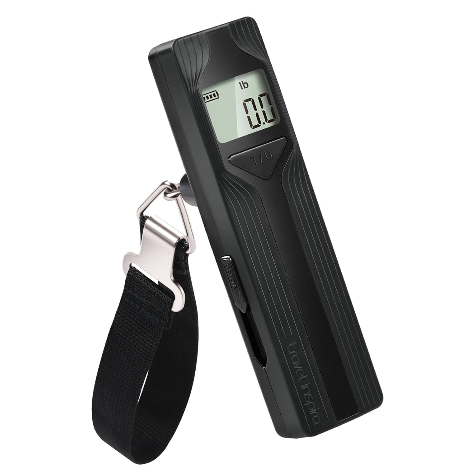 travel inspira Luggage Scale Battery-Free, Travel Essentials, Portable Handheld Digital Suitcase Weight Scale for for Travel Accessories, 110lbs/50kg (Black)