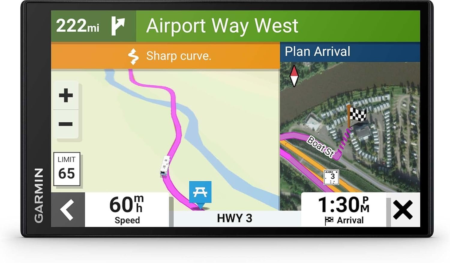 Garmin RV 795, Large, Easy-to-Read 7″ GPS RV Navigator, Custom RV Routing, High-Resolution Birdseye Satellite Imagery, Directory of RV Parks and Services, Access Live Traffic and Weather (Renewed)